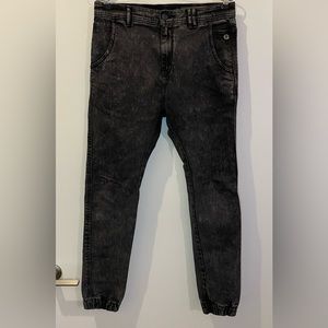 *CUSTOM DYED* 1 of 1*  denim joggers